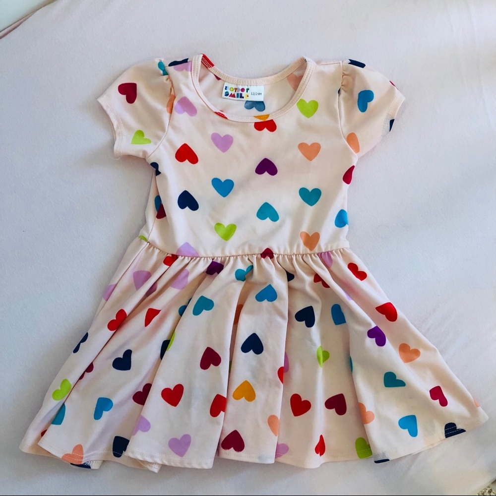Dot Dot Smile rainbow heart dress